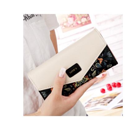 BIRDS Wallet for Women – Embroidered Korean-Style Design