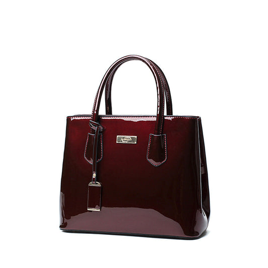 Women’s Patent Leather Handbag – Stylish Square Vertical Bag