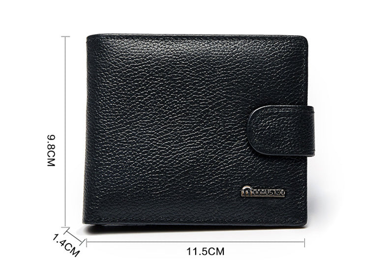 Unique Casual PU Leather Wallet – Buckle Closure | 2-Fold Design
