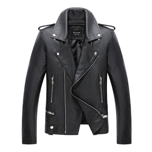 Men’s Motorcycle PU Leather Jacket – Sleek, Stylish & Bold