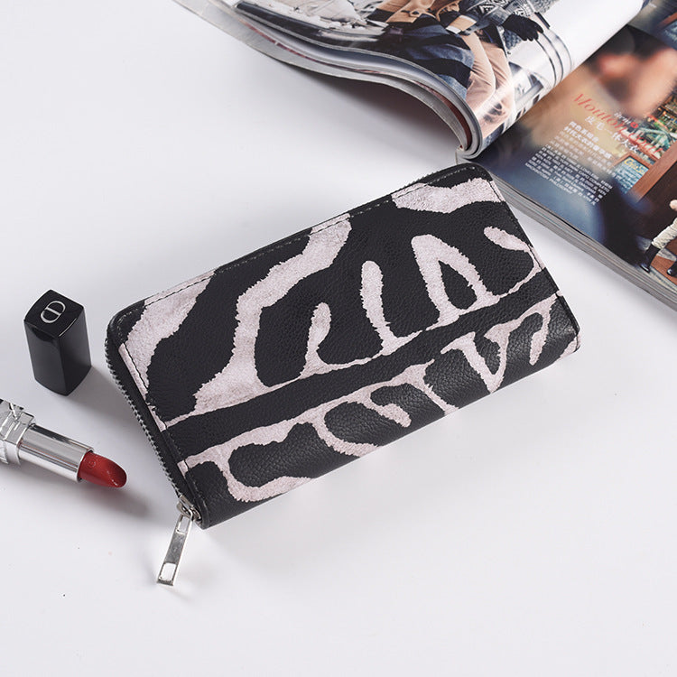 Fashion Long Zipper Women’s Wallet – Bright PU Leather Clutch
