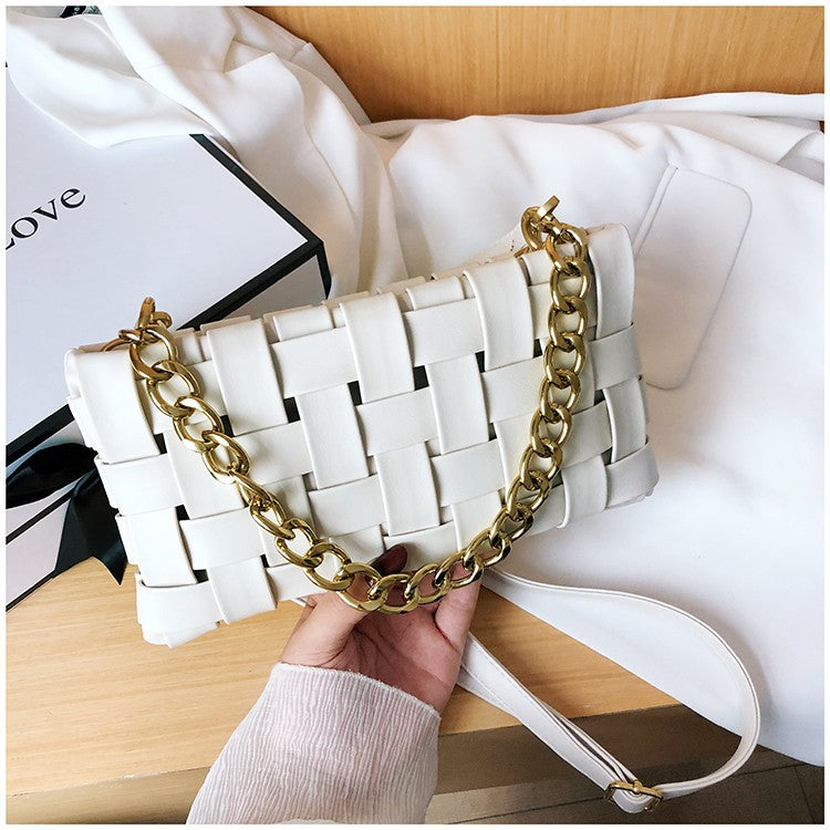 Luxury Woven PU Leather Shoulder Bag – Elegant, Stylish & Durable