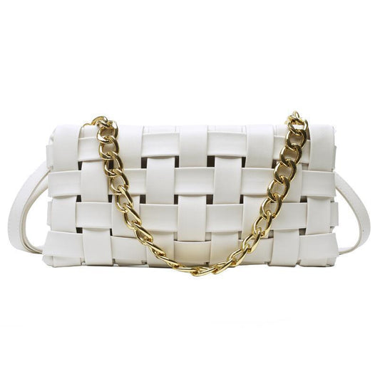 Luxury Woven PU Leather Shoulder Bag – Elegant, Stylish & Durable