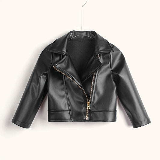 Children’s Leather Motorcycle Jacket – Stylish, Durable & Cool
