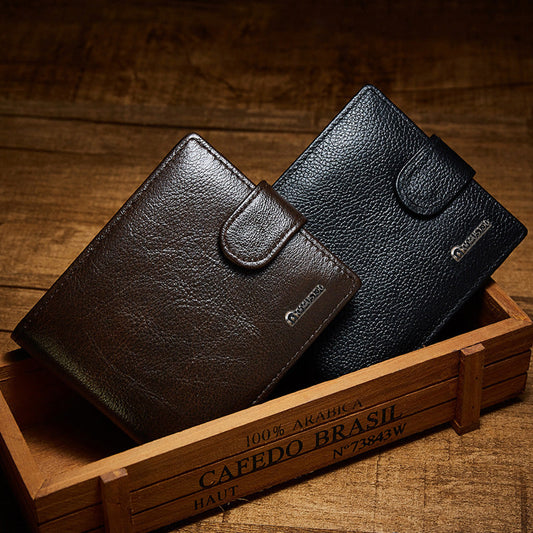 Unique Casual PU Leather Wallet – Buckle Closure | 2-Fold Design