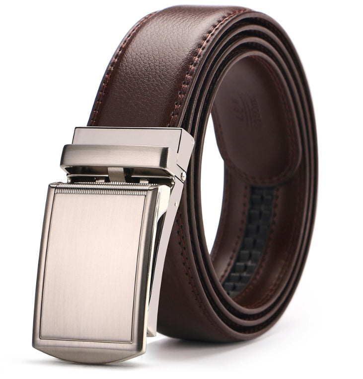Adjustable Holeless Leather Belt – Sleek, Comfortable & Perfect Fit