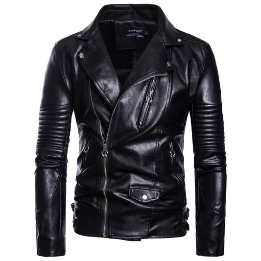 Men’s Sheepskin Leather Jacket – European & American Style