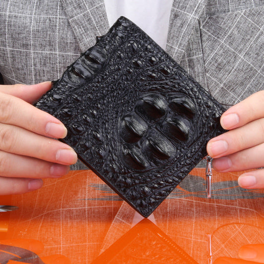 Men’s Leather Wallet – Horizontal & Vertical | Crocodile Pattern Business Style