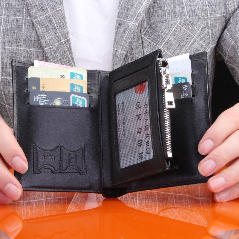 Men’s Leather Wallet – Horizontal & Vertical | Crocodile Pattern Business Style