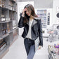 Women’s Fashion Short Slim Leather Jacket – Chic, Sleek & Modern
