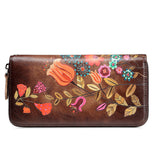 Retro Genuine Leather Wallet – European & American Style (Zipper Closure)