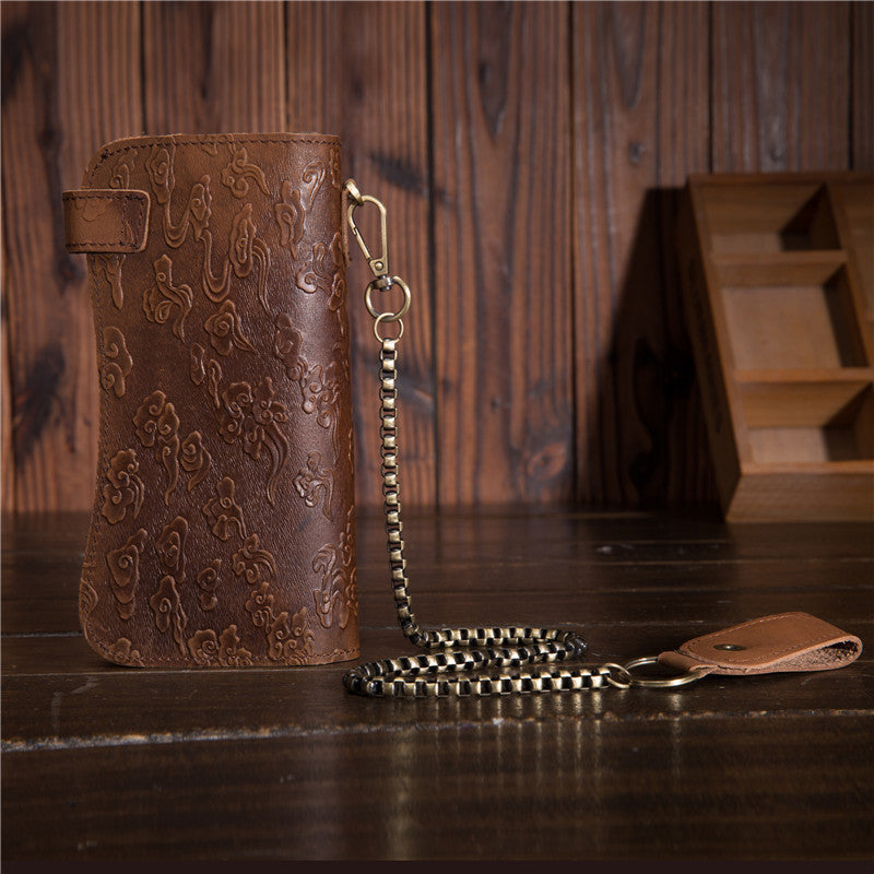 Dragon Grain Leather Long Wallet – Premium Cowhide