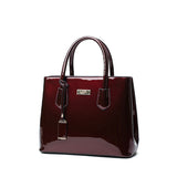 Women’s Patent Leather Handbag – Stylish Square Vertical Bag
