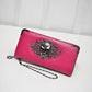 SHEFLYTO PU Leather Women’s Long Wallet – Skull & Flower Design