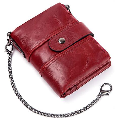 Antimagnetic Leather Wallet – Short Vertical Coin Purse