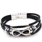 Retro Cowhide Figure-8 Leather Bracelet – Infinity Symbol Men’s Brac