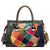 Contrast Leather Cowhide & Patent Leather Bag – Fashion Retro Handbag