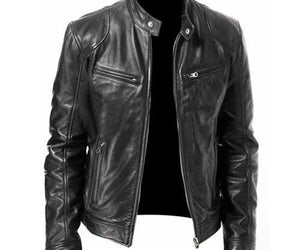 PU Leather Jacket Slim Leather Jacket