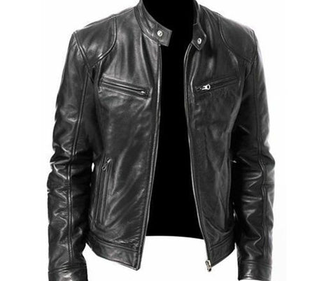 PU Leather Jacket Slim Leather Jacket