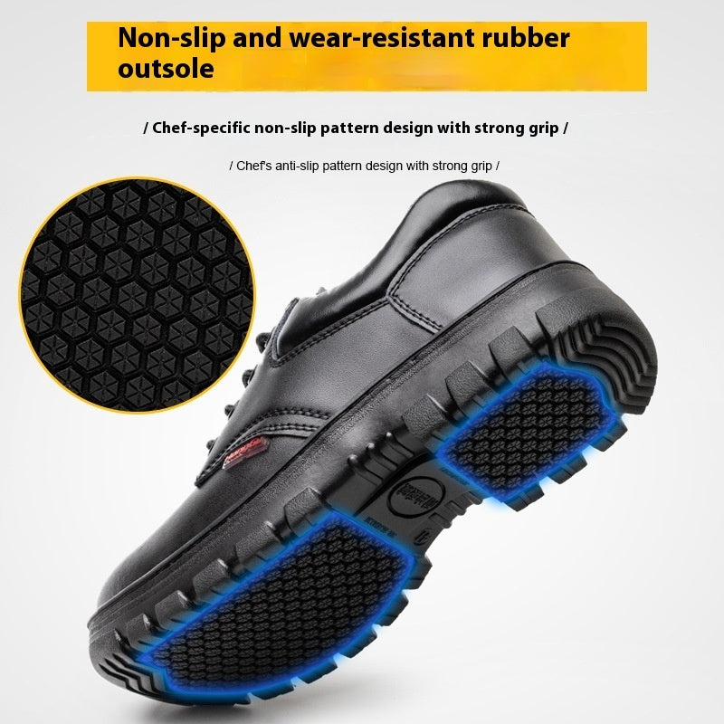 Men’s Non-Slip Wear-Resistant Cowhide Protective Footwear – Durable & Safe