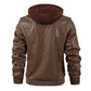 Men’s Motorcycle Leather Jacket – Stand Collar, Rugged & Modern