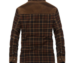 Winter Jacket Men Thicken Warm Fleece Jackets Coats Pure Cotton Plaid Jacket Military Clothes