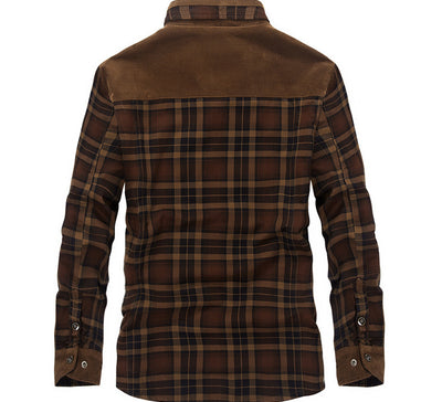 Winter Jacket Men Thicken Warm Fleece Jackets Coats Pure Cotton Plaid Jacket Military Clothes