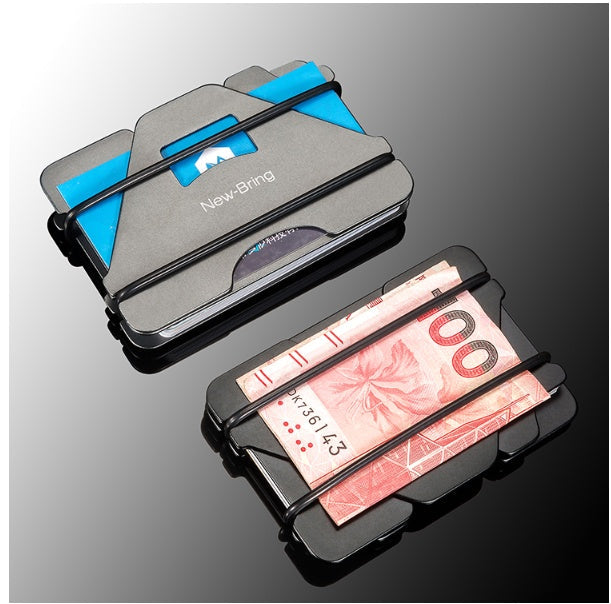 New-Bring Card Holder – Aviation Aluminum Alloy Short Wallet