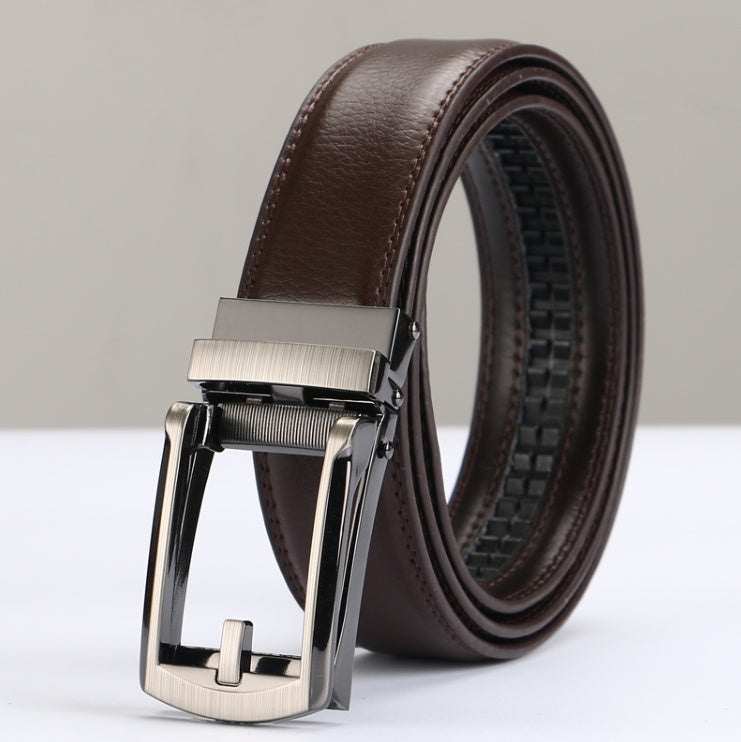 Adjustable Holeless Leather Belt – Sleek, Comfortable & Perfect Fit