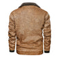 Lapel Leather Jacket Plus Velvet Padded Leather Jacket
