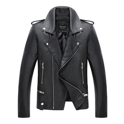Men’s Motorcycle PU Leather Jacket – Sleek, Stylish & Bold
