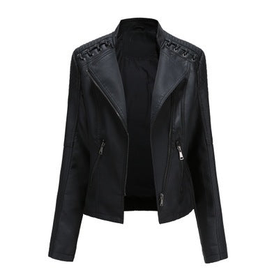 Women’s Thin Leather Motorcycle Jacket – Sleek, Stylish & Lightweight