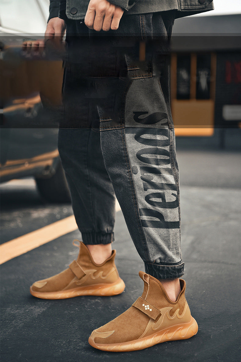 Spring New Men’s Leather Sneakers – Breathable Lightweight Korean-Style Casual Shoes