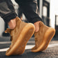 Spring New Men’s Leather Sneakers – Breathable Lightweight Korean-Style Casual Shoes