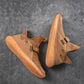 Spring New Men’s Leather Sneakers – Breathable Lightweight Korean-Style Casual Shoes