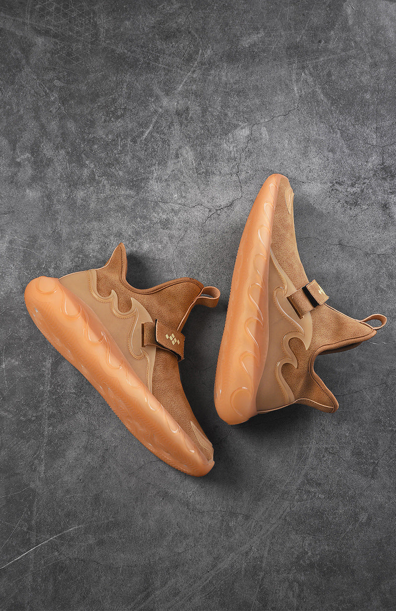Spring New Men’s Leather Sneakers – Breathable Lightweight Korean-Style Casual Shoes