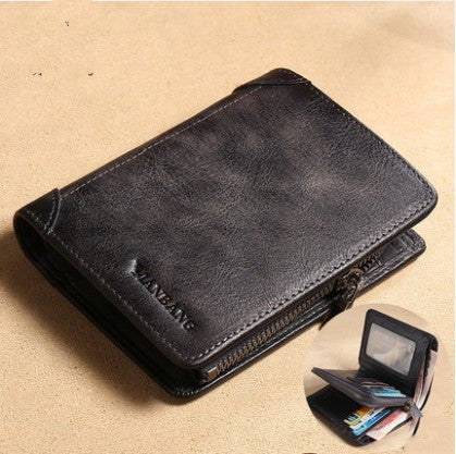 Men’s Multifunctional Leather Wallet – Compact & Practical