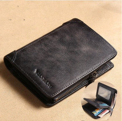 Men’s Multifunctional Leather Wallet – Compact & Practical