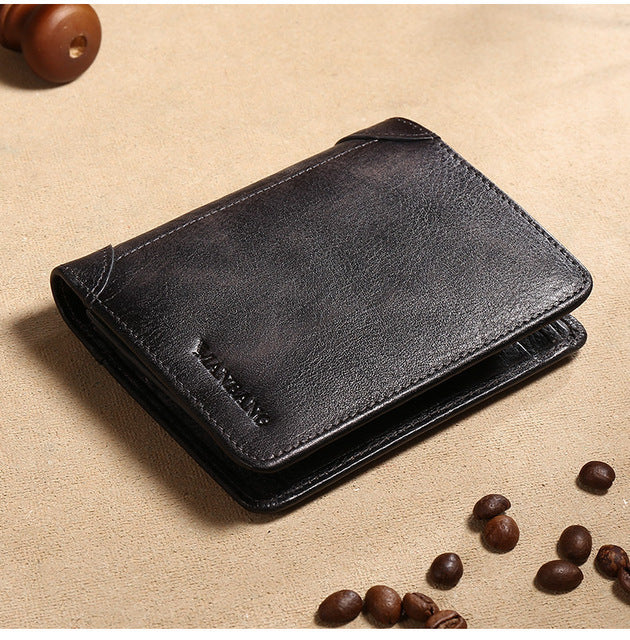 Men’s Multifunctional Leather Wallet – Compact & Practical