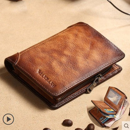 Men’s Multifunctional Leather Wallet – Compact & Practical