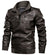 Leather Jacket Spring And Autumn Men'S Jacket Sports Leather Jacket Washed Retro Leather Jacket