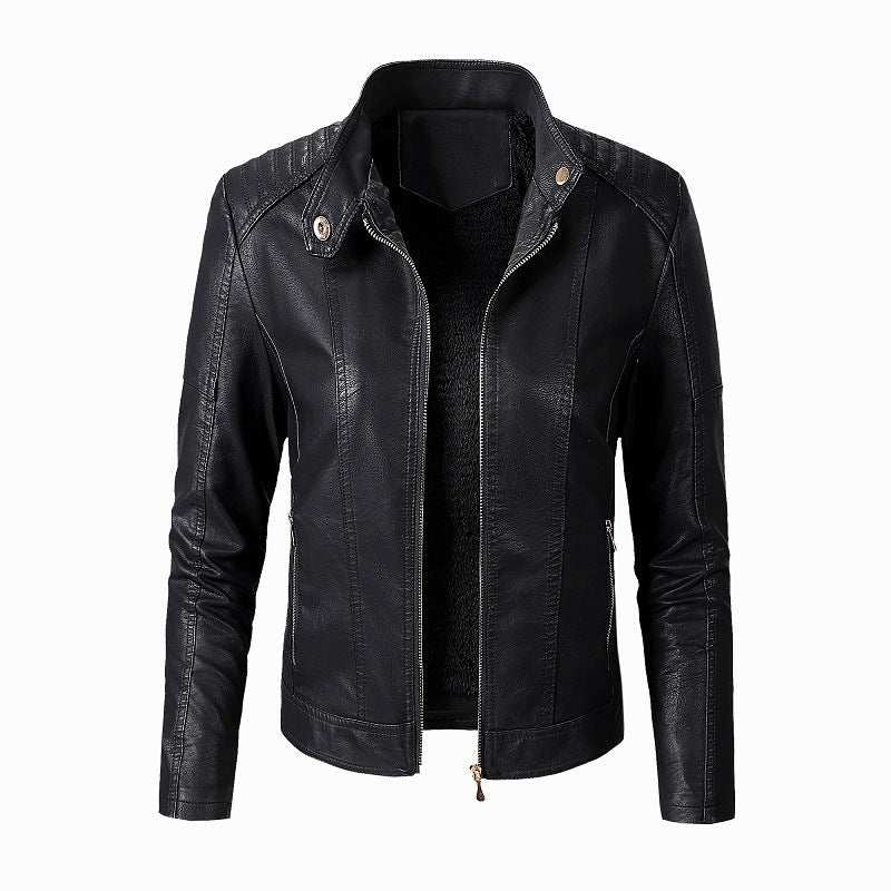 New Women's Leather Jackets Plus Velvet Jackets
