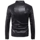 Men's Motorcycle Zipper Leather Jacket Handsome Leather Jacket