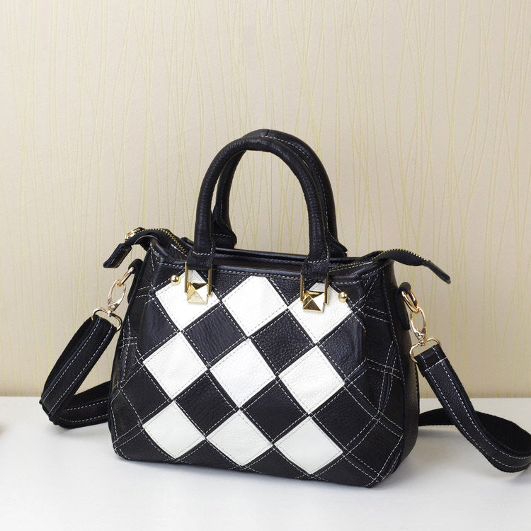 European & American Style Women’s Leather Shoulder Bag – Small Square Design