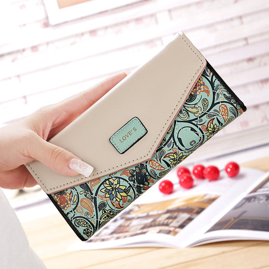 BIRDS Wallet for Women – Embroidered Korean-Style Design