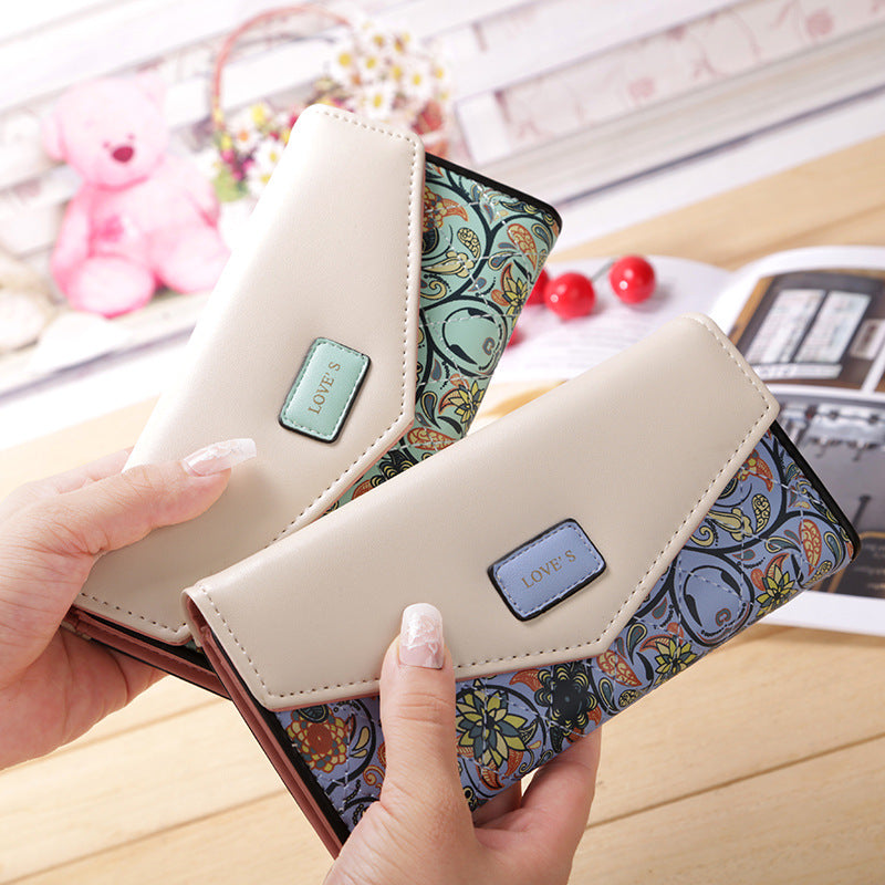 BIRDS Wallet for Women – Embroidered Korean-Style Design
