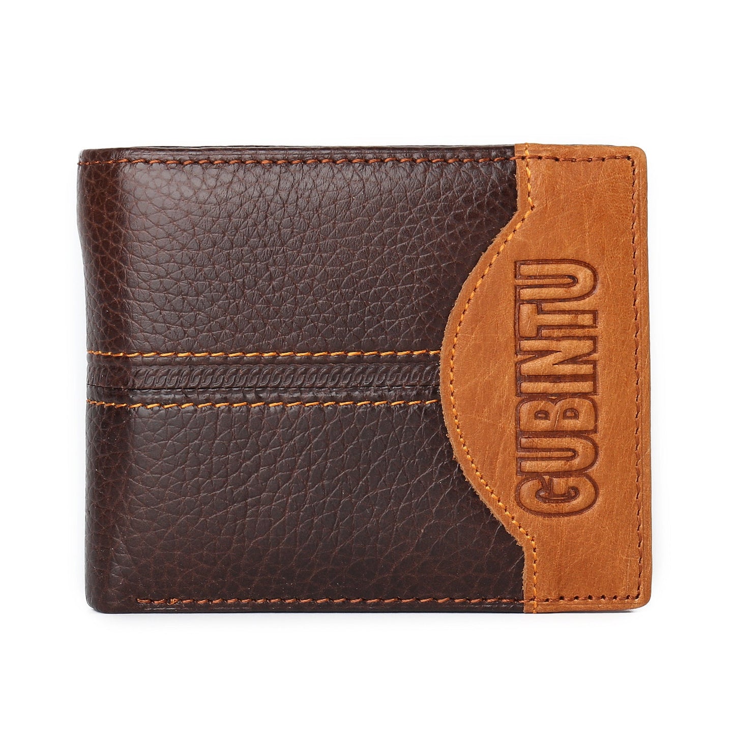 Genuine Leather Men’s Patchwork Wallet – Cowhide & Stylish Design
