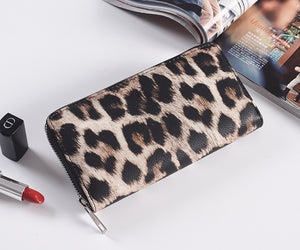 Fashion Long Zipper Women Wallets Bright Leather Black and White Wallet Wallet Prismatic Bag Flower Corner Clutch Bag Purse