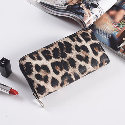 Fashion Long Zipper Women’s Wallet – Bright PU Leather Clutch
