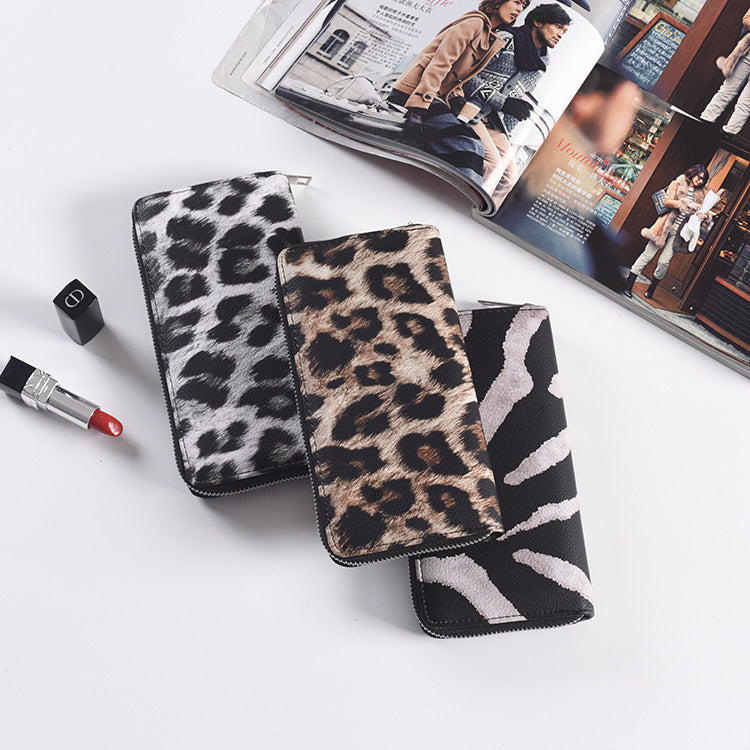 Fashion Long Zipper Women’s Wallet – Bright PU Leather Clutch
